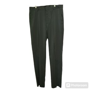 BERLE MENS DRESS PANTS 36R SLATE‎ GRAY BLACK CHECKED